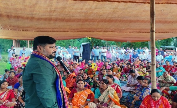 Tripura minister Sushanta Chowdhury holds chaupal meeting on 11-yr of Modi Govt